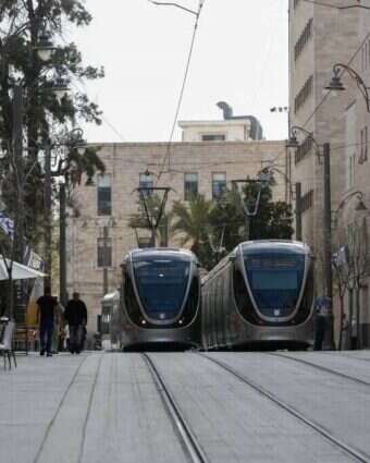 הרכבת הקלה ברחוב יפו, ירושלים. | פלאש 90