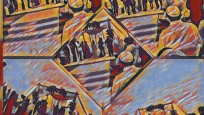 משפחה אינה מוסד טבעי, אלא צורת ארגון חברתי שחותם התרבות וההיסטוריה חתום עליה. אברהם גרינפלד, ללא כותרת, מתוך התערוכה "הודו לה' כי טוב" שמתקיימת בגלריית "יד לבנים" ברמת גן