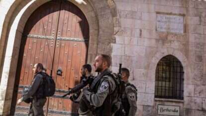 כוחות מג"ב בעיר העתיקה. | אוליביה פיטוסי, פלאש 90