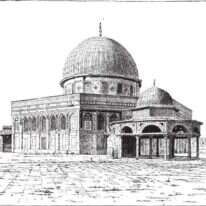 תחריט של הר הבית משנת 1895. | שאטרסטוק