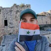 "מחקתי את כל הסרטונים שלי והפוסטים הקשורים לישראל ברשת". גולדברג בסוריה. | באדיבות דרו גולדברג