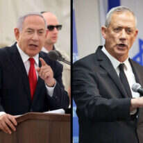 בני גנץ ובנימין נתניהו. צילומים: קוקו, גדעון מרקוביץ