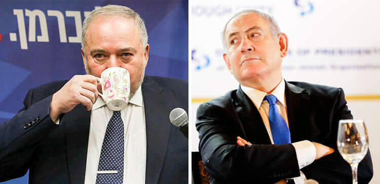 נתניהו וליברמן. צילומים: AFP, אורן בן חקון