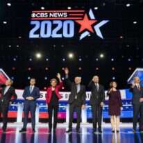 העימות של המתמודדים לראשות המפלגה הדמוקרטית. | EPA