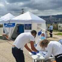 קלפי ייעודית למבודדי הקורונה. | יאיר קראוס