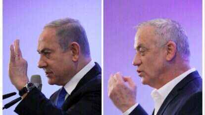 בני גנץ ובנימין נתניהו. | EPA