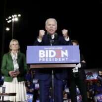 ביידן נואם בעצרת בחירות בקליפורניה, השבוע. | EPA