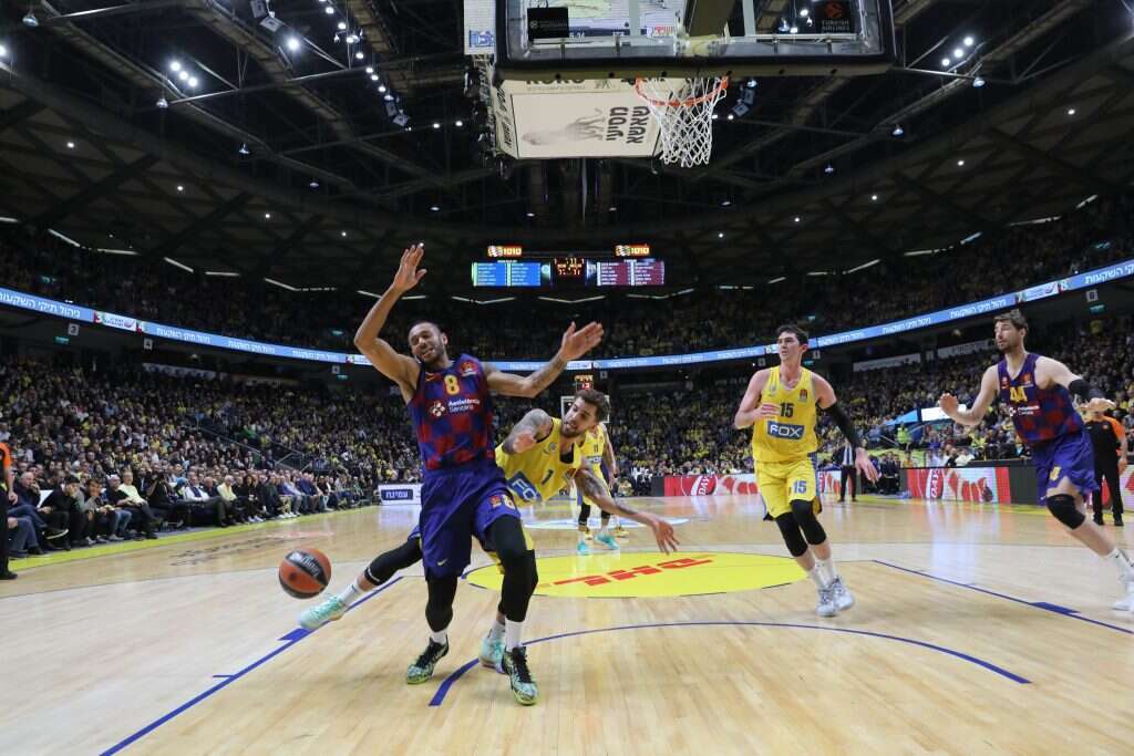 חדר הלבשה נהדר. מכבי תל–אביב ביורוליג. | EPA