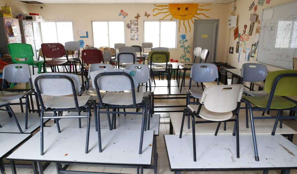 כיתה ריקה בנתניה, אילוסטרציה. | AFP