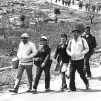 תומכי גוש אמונים בצעדה ליריחו, 1976. | משה מילנר, לע"מ