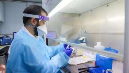 מעבדת הקורונה בבית חולים רמב"ם בחיפה. | יוסי אלוני