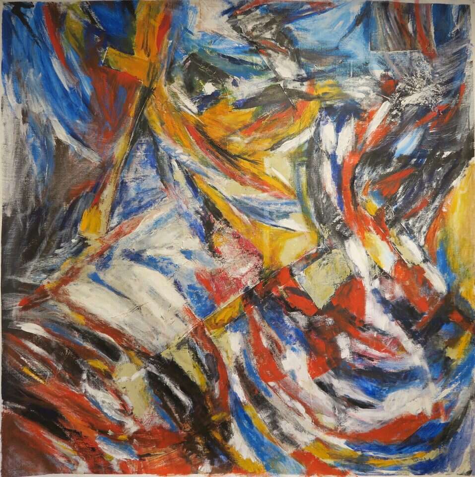 הפער בין החשיבה המודרנית לזו המסורתית תרם לקשיי העיכול והביצוע של הוראות משרד הבריאות. אבנר בר חמא, "ללא כותרת" - מופשט מס' 4, אקריליק על בד. מתוך סדרה שתוצג בתערוכה, שתיפתח ביום ירושלים בגלריה 'המקלט' בירושלים