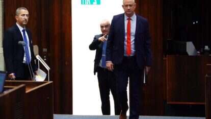 גנץ בהצבעה על יו"ר הכנסת. | עדינה ולמן, דוברות הכנסת