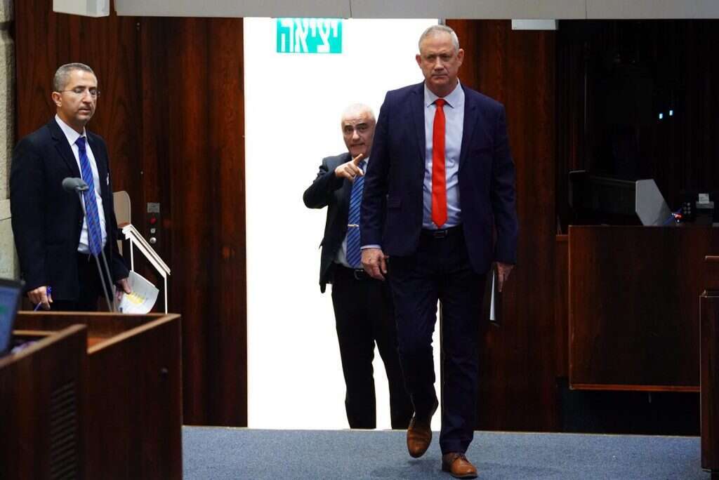 גנץ בהצבעה על יו"ר הכנסת. | עדינה ולמן, דוברות הכנסת