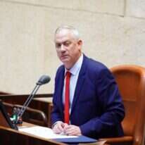 גנץ במליאה, אתמול. | עדינה ולדמן, דוברות הכנסת