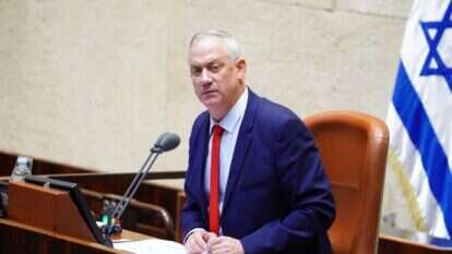 גנץ במליאה, אתמול. | עדינה ולדמן, דוברות הכנסת