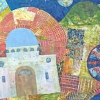 חנן מזל, פרט מציור "דממה ביזרעאל", 2017 . הוצג בתערוכה "מולדת יחפה" בגלריה "קול האות", ירושלים