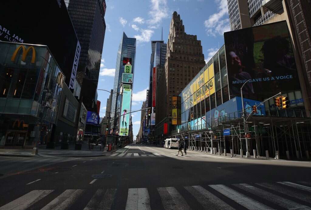 רחובות ניו־יורק השוממים, השבוע. | AFP