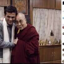 ראמי עמאן עם הדאלי לאמה. | באדיבות ארגון קול אחר