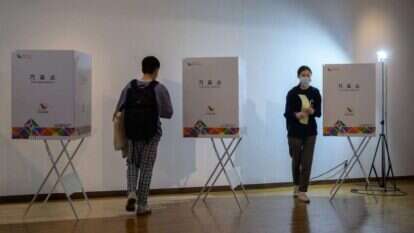 ההצבעות בבחירות בקוריאה. | AFP