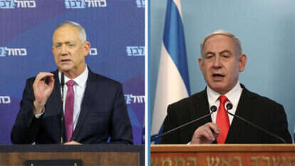 בנימין נתניהו ובני גנץ. | EPA