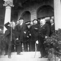 הרכבת הציונית יצאה מהתחנה הראשונה. ראש ממשלת אנגליה, ראש ממשלת צרפת וראש ממשלת איטליה בוועידת סן רמו. | גטי אימג'ס