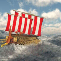 ספינתו של אודיסאוס. | שאטרסטוק ספינתו של אודיסאוס. | שאטרסטוק