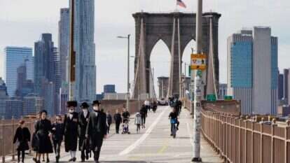 גשר ברוקלין, ניו יורק, אפריל 2020. | גטי אימג'ס
