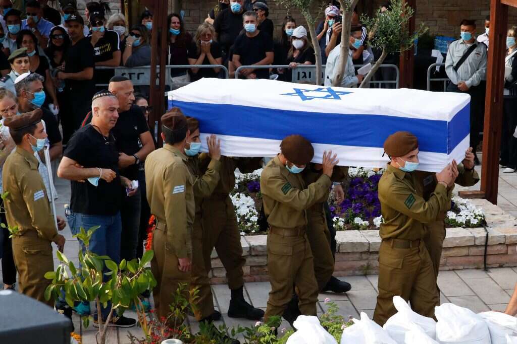 הלווייתו של רס"ל עמית בן יגאל ז"ל. | AFP