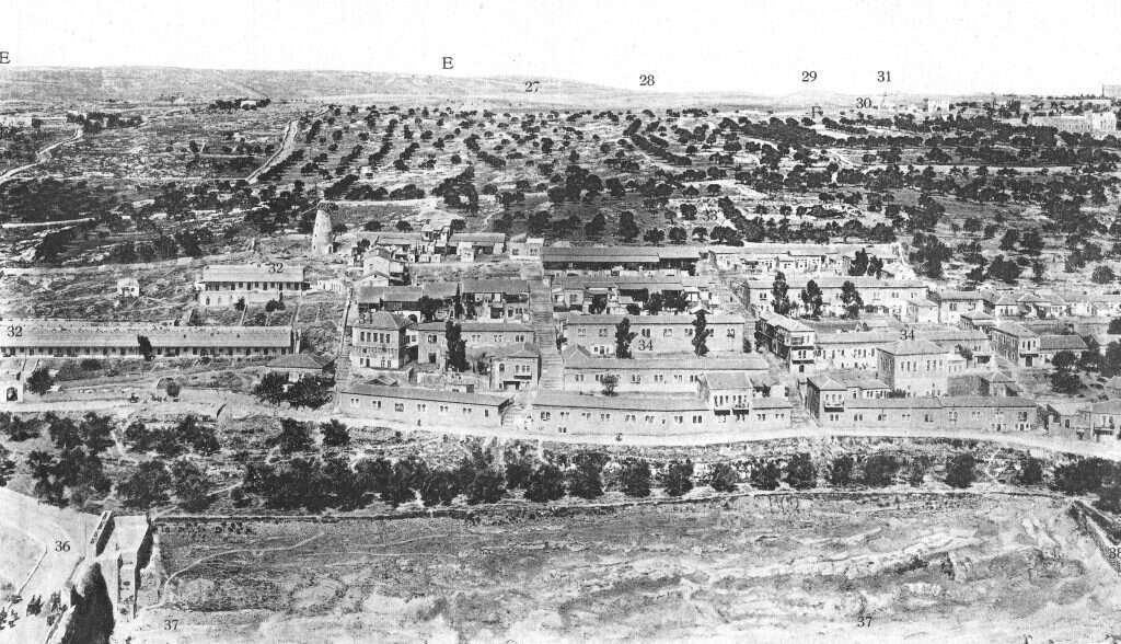 שכונת ימין משה בירושלים, 1920. | לע"מ שכונת ימין משה בירושלים, 1920. | לע"מ