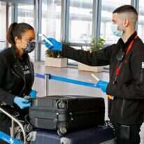 בדיקות חום בנתב''ג. | AFP