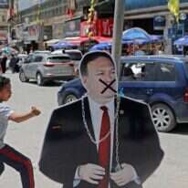 הפגנה נגד מייק פומפאו ותוכנית החלת הריבונות בשכם. | AFP