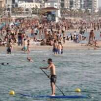 חוף הים בתל אביב, מאי 2020. | EPA