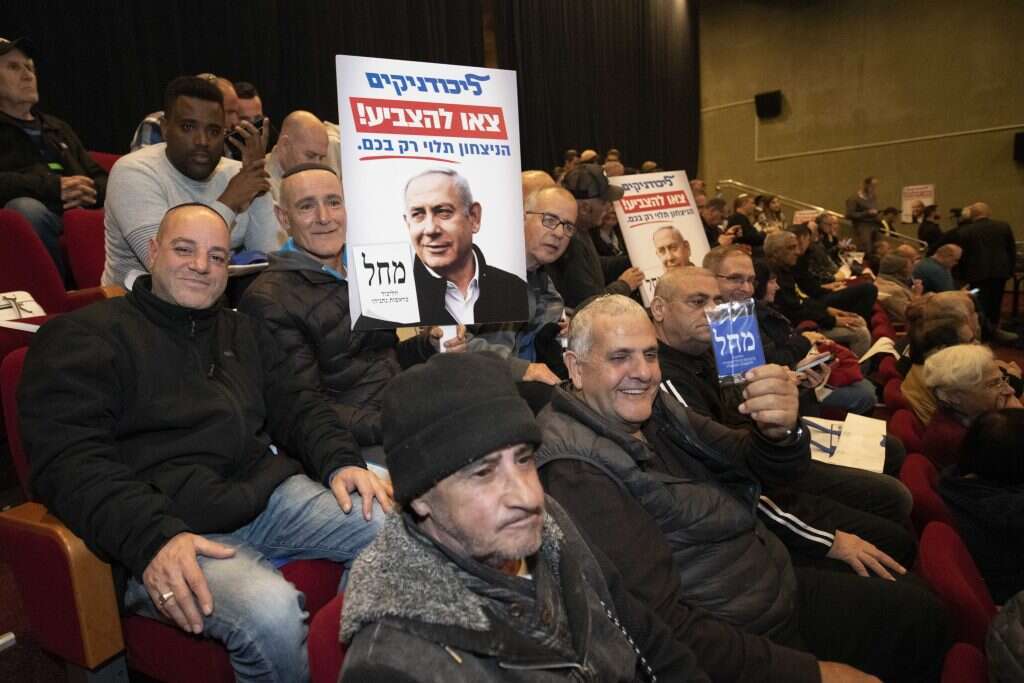 נתניהו בכנס תעמולה במגדל־העמק לקראת בחירות מועד ג'. | שריה דיאמנט