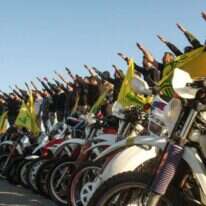 מפגן תמיכה בחיזבאללה בגבול לבנון-ישראל. | AFP