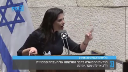 איילת שקד נאום הוועדה למינוי דיינים. | מסך ערוץ הכנסת