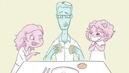 המוציא לחם מן... הגן? בית של בנות. איור: ינון פתחיה