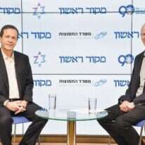 עורך מקור ראשון חגי סגל ויו"ר הסוכנות היהודית יצחק (בוז'י) הרצוג. | צביה כצמן, לעמ