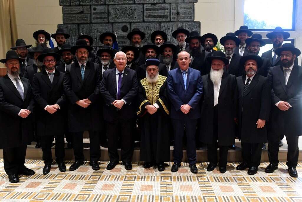 דייני בית הדין הרבני בטקס הצהרת אמונים, 2018. | קובי גדעון, לע"מ