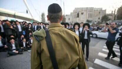 הפגנה נגד גיוס חרדים בירושלים. | אורן בן חקון