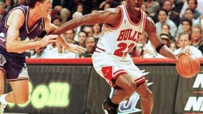 מייקל ג'ורדן במשחק ב-NBA. | AFP
