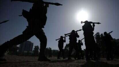 כוחות הג'יהאד האסלאמי ברצועת עזה. | AFP כוחות הג'יהאד האסלאמי ברצועת עזה. | AFP