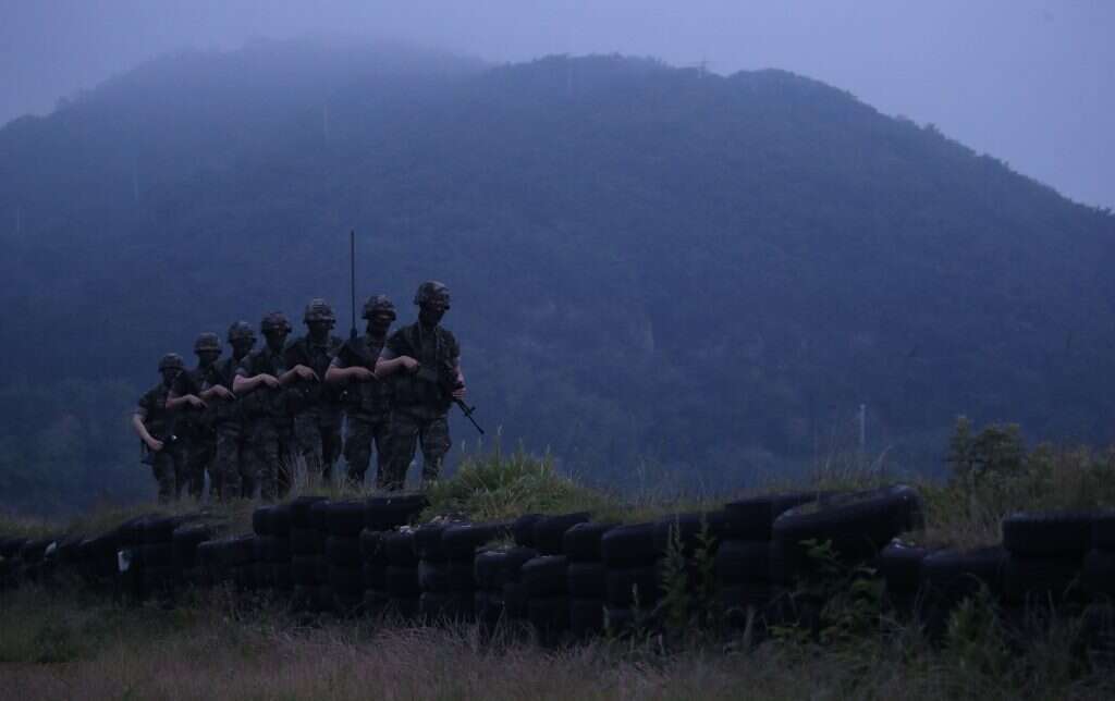 חיילים מדרום קוריאה בגבול. | AFP