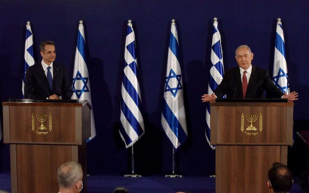 נתניהו וראש הממשלה היווני מיצוטקיס, השבוע. | EPA