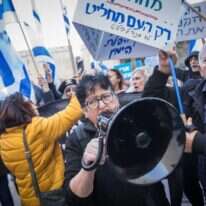 שפי פז מפגינה. | פלאש 90