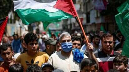 הפגנה נגד הריבונות בשטחי הרשות. | AFP הפגנה נגד הריבונות בשטחי הרשות. | AFP