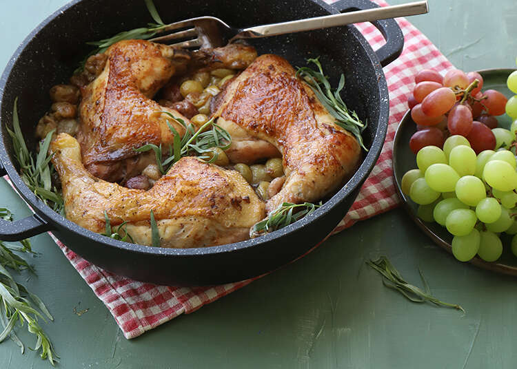 עוף בענבים ושום. | אפרת ליכטנשטט