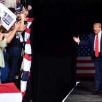 טראמפ בעצרת הבחירות באוקלהומה. | AFP