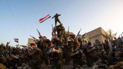 מליציה עיראקית חוגגת שש שנים להקמתה למאבק בדאעש. | AFP