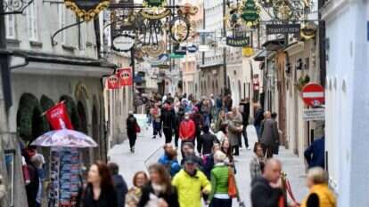 מדרחוב בזלצבורג, אוסטריה, מאי 2020. | AFP